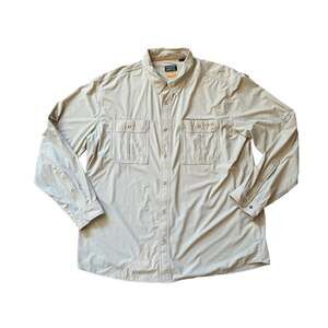Orvis Quick-Dry Fishing Hunting Long Sleeve Shirt Khaki Bug Repellant XL